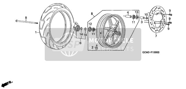 45351GCM900, Disk, Fr. Brake, Honda, 0